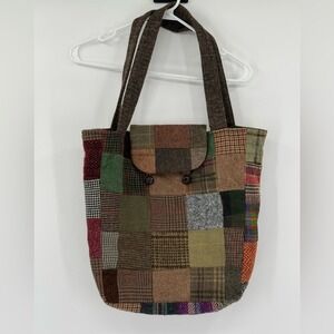 Hanna Hats Donegal Wool Tweed Patchwork Tote Made in Ireland